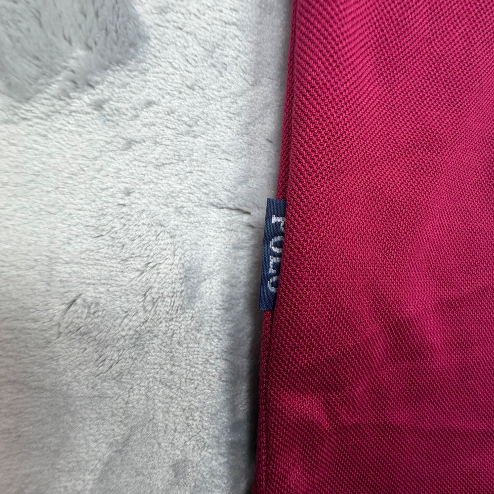 Polo Ralph Lauren Polo Shirt Women XXL Magenta Plaid Trim Pony Logo Short Sleeve - Picture 9 of 11